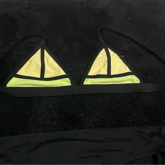 BLACK AND GREEN/YELLOW NEON BIKINI SMALL - Picture 2 of 5